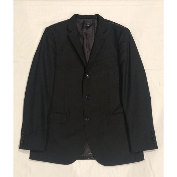J.CREW x Loro Piana Men 40R Super 120's Wool Black 3-Button Blazer Ludlow Jacket